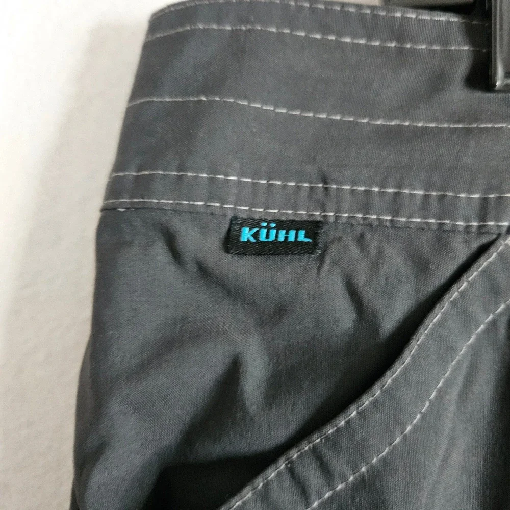 Kuhl Renegade Shorts Mens 38 Grey Charcoal Hiking Cargo Nylon Stretch Outdoor